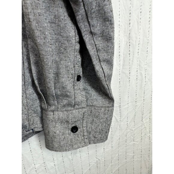 Sovereign Code Men Button Shirt Sz XL Gray Chambray Modern City BizCasual Preppy - Picture 4 of 11